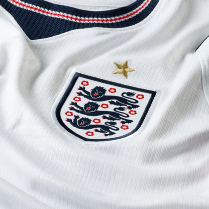 2026-27 England Men's Stadium Home Soccer Jersey White/Speed Red/Obsidian/Obsidian