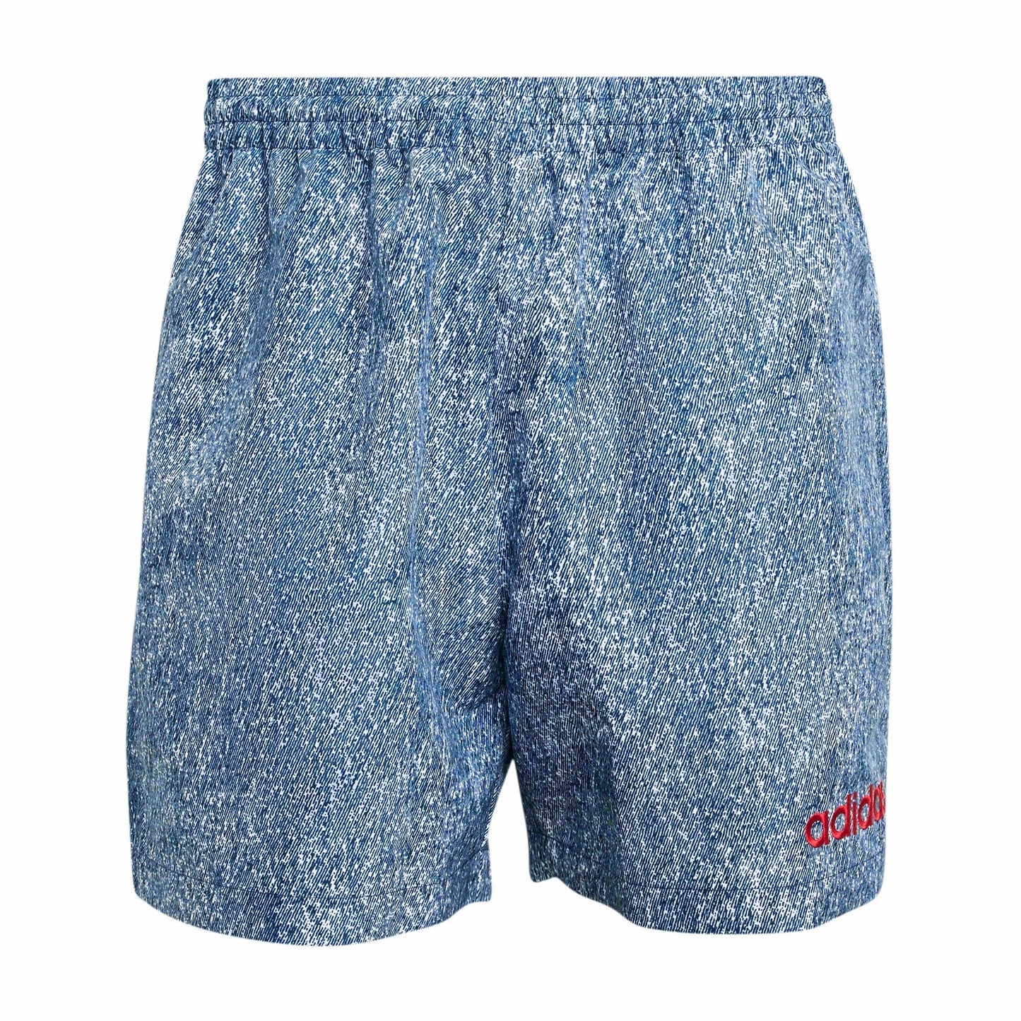 USA Men's Denim Graphic Shorts White / Dark Blue