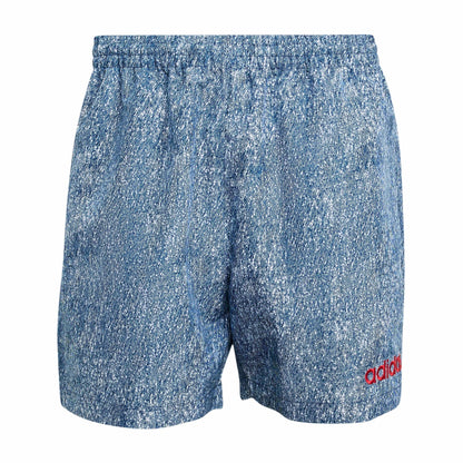 USA Men's Denim Graphic Shorts White / Dark Blue