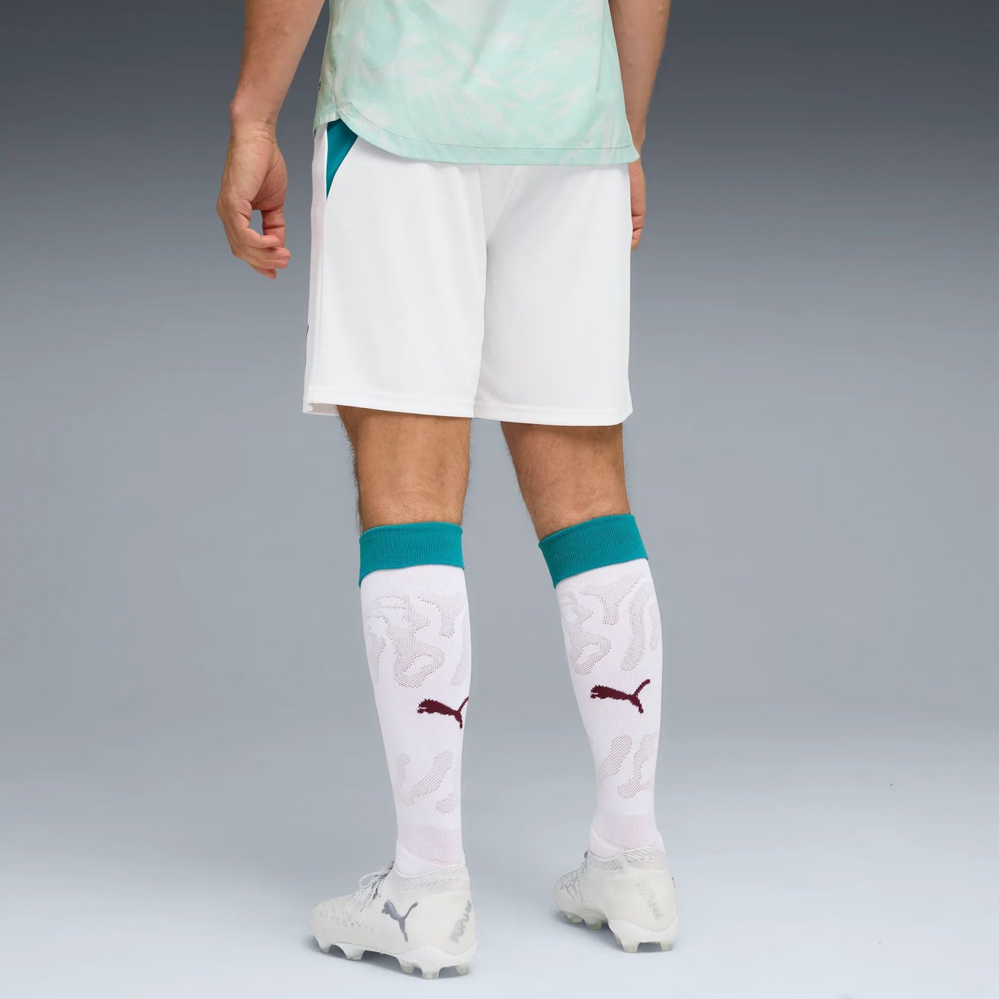 2026-27 Portugal Men's Stadium Away Shorts Puma White-Green Lagoon