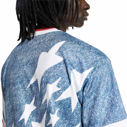 USA Men's Denim Graphic Jersey White / Dark Blue