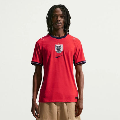 2026-27 England Men's Authentic Away Soccer Jersey Speed Red/Obsidian/White/Obsidian