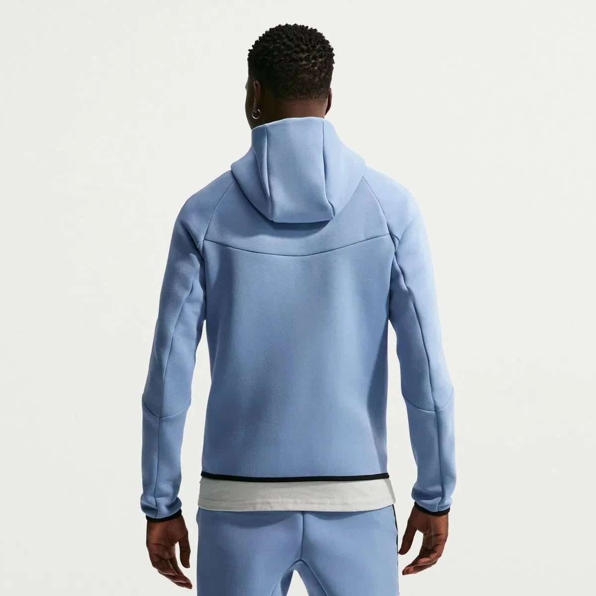 2026-27 England Men's Full-Zip Tech Fleece Hoodie Work Blue/White