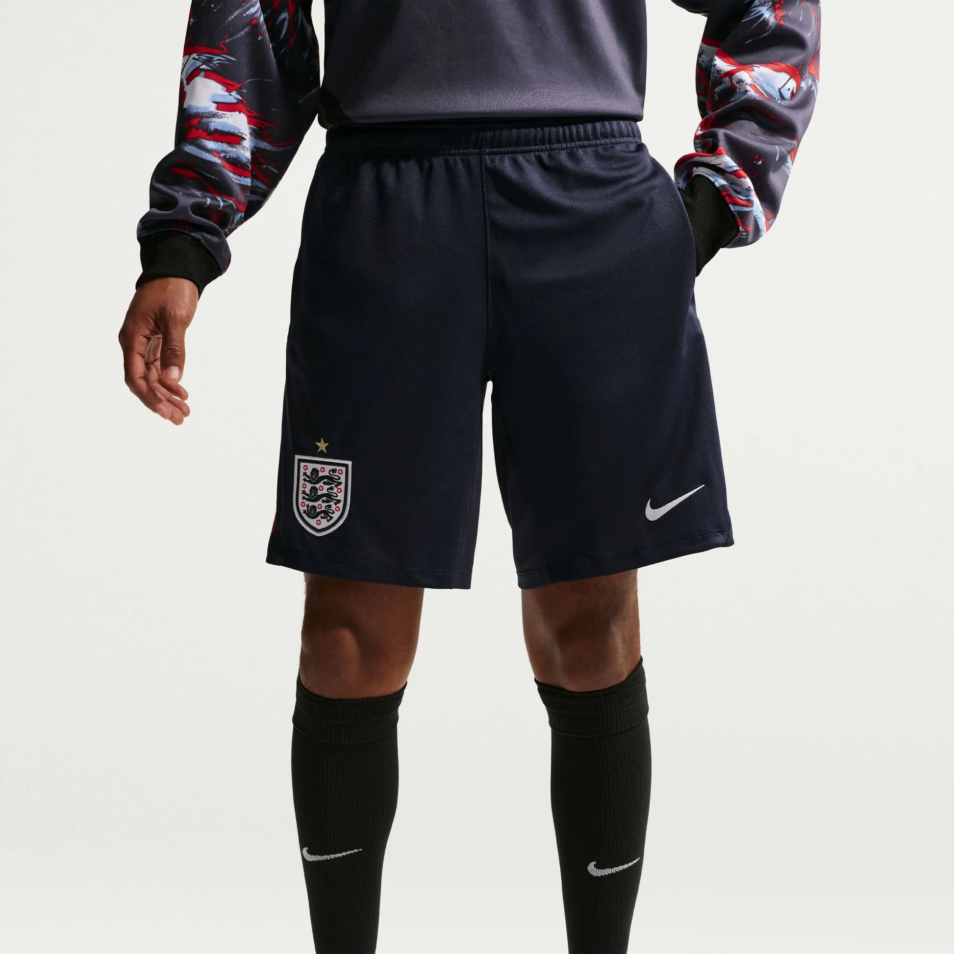 2026-27 England Men's Strike KZ Shorts Obsidian/Work Blue/White