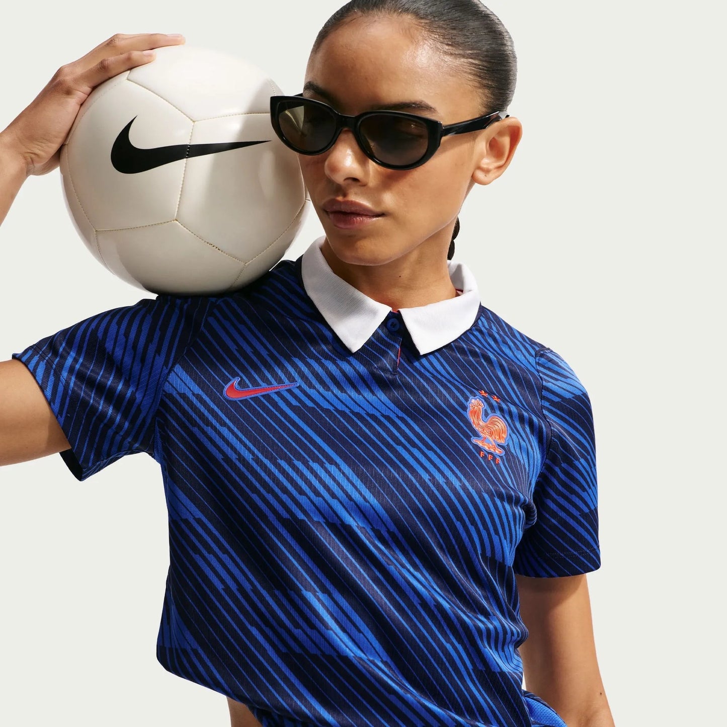 2026-27 France Women's Stadium Home Soccer Jersey Game Royal/Metallic Copper