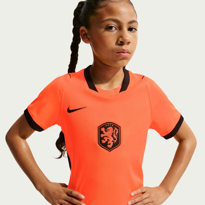 2026-27 Netherlands Youth Stadium Home Soccer Jersey Hyper Crimson/Black