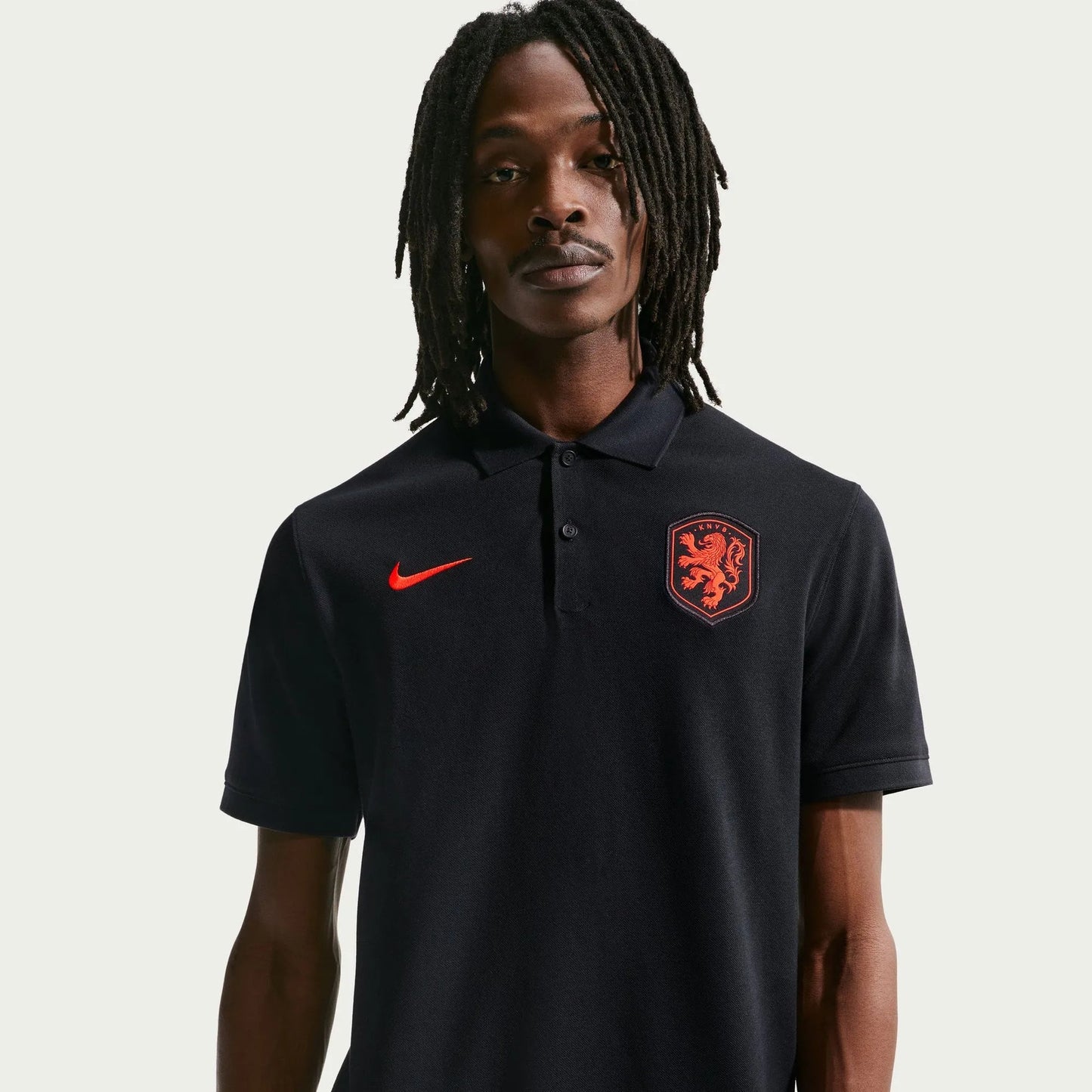 2026-27 Netherlands Men's The Polo 2.0 Black/Hyper Crimson