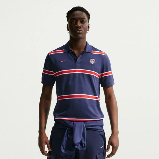2026-27 USMNT Men's The Polo 2.0 Midnight Navy/Sail/University Red