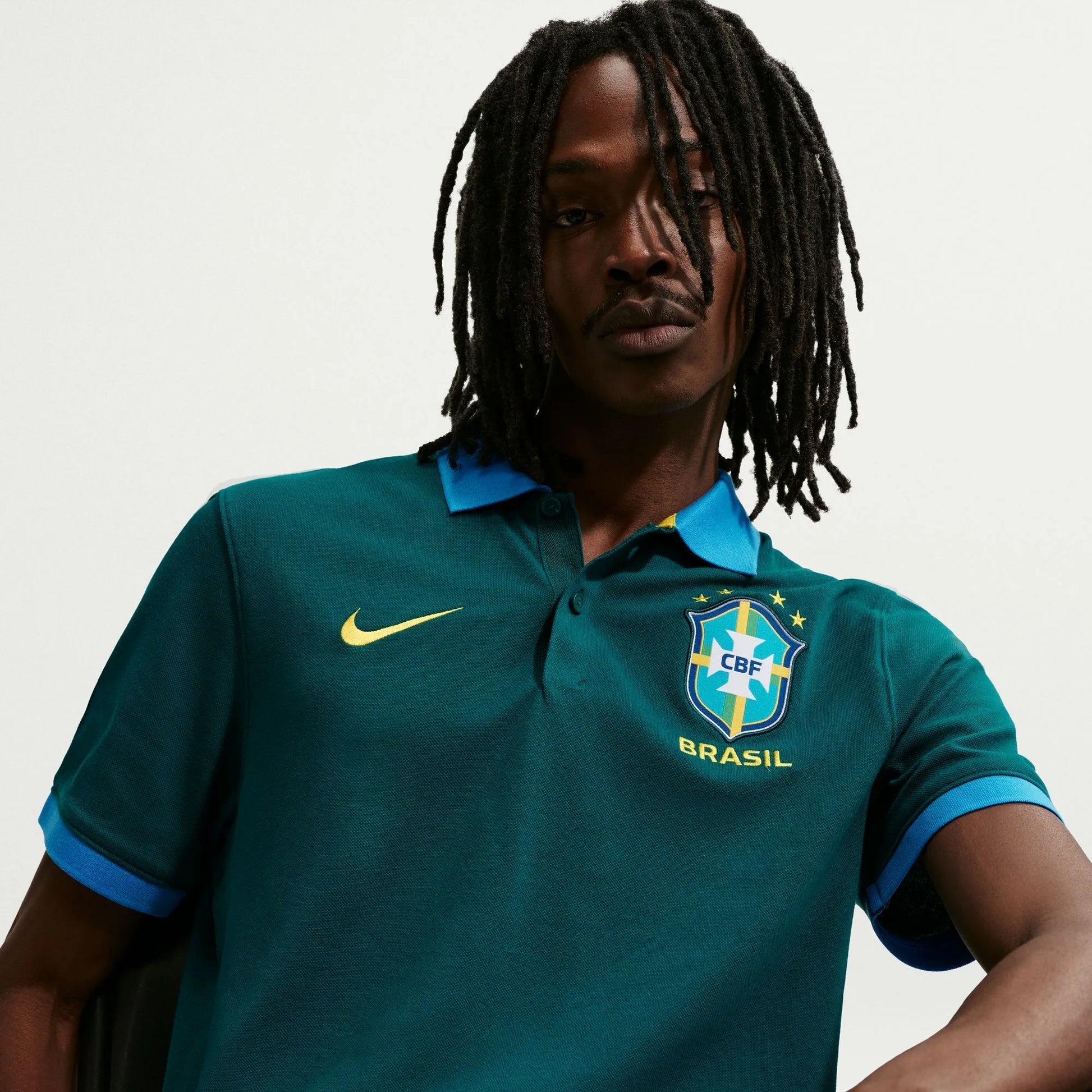2026-27 Brazil Men's The Polo 2.0 Geode Teal/LT Photo Blue/Midwest Gold