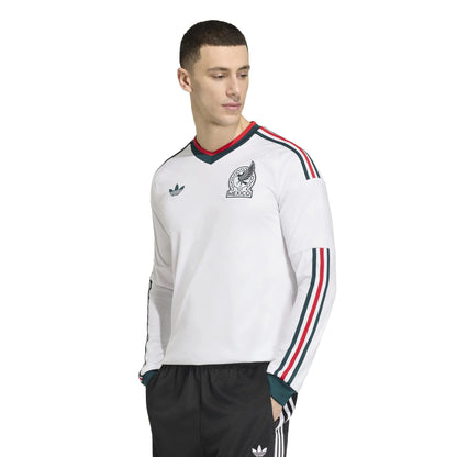 2026 Mexico Men's Stadium Away Long-Sleeve Soccer Jersey White